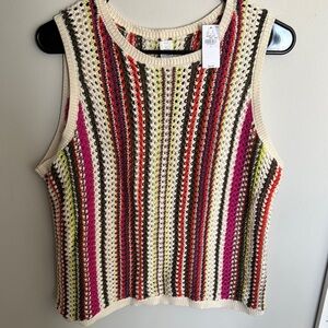 Old Navy Multicolor Striped Knit Tank Top